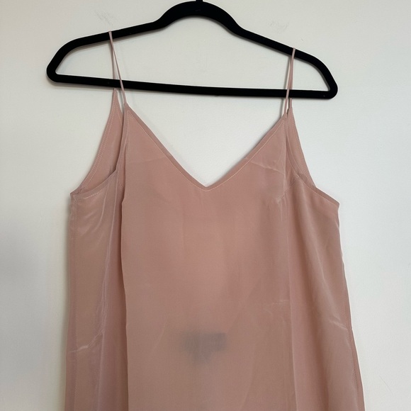 Canal + Bowery Blush Silk Slip Maxi Dress Size Medium NEW NWT - Picture 2 of 8